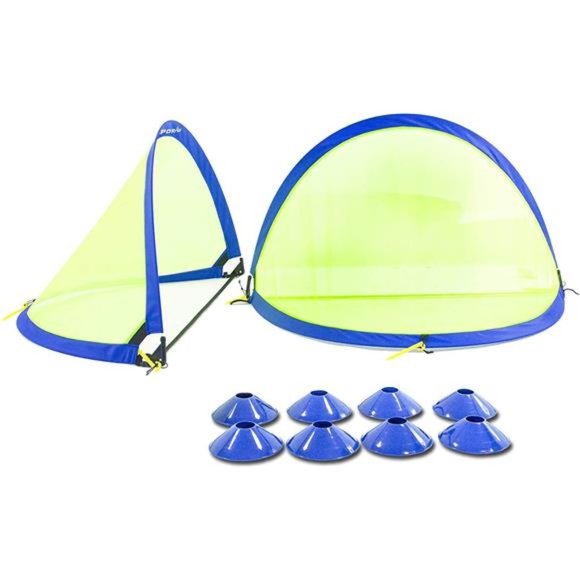 Pop up Soccer Net Soccer Goal for Kid Set of 2 Portable 210D Oxford w/ 8 Marker - Picture 2 of 6